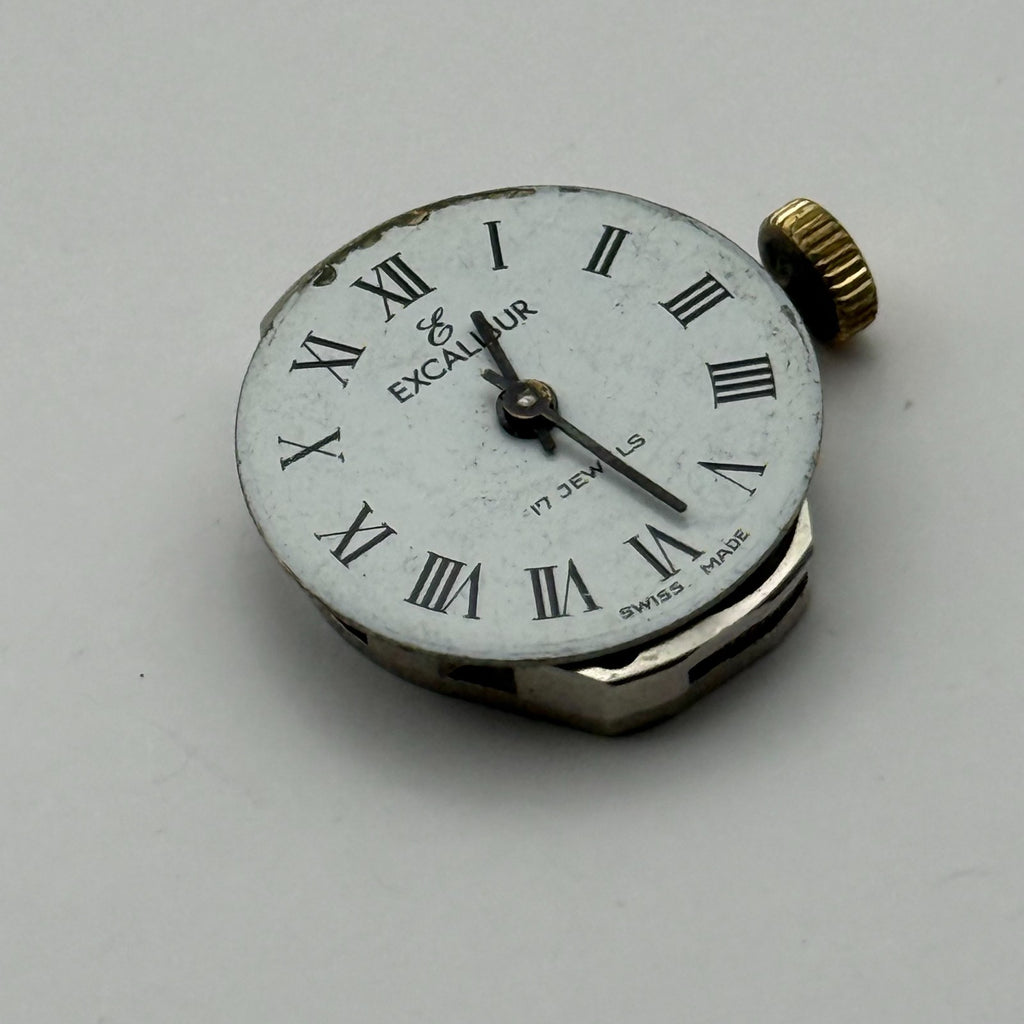 FHF ST 69N Watch Movement Excalibur 17 Jewels Swiss Ladies Parts Repair 15.3mm