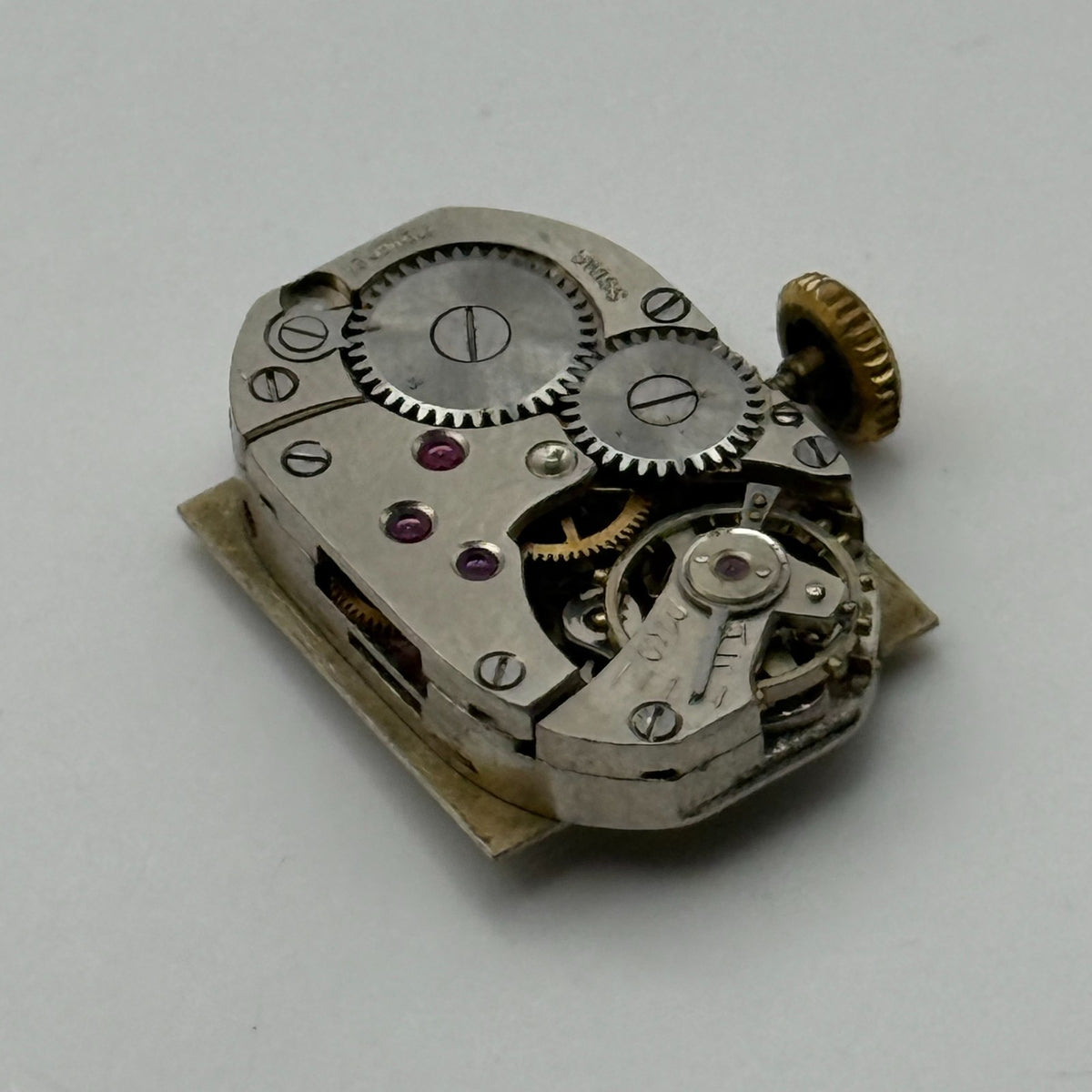 Peseux 120 Watch Movement Ancre 15 Rubis Swiss Manual Wind Parts Repair 12.8mm