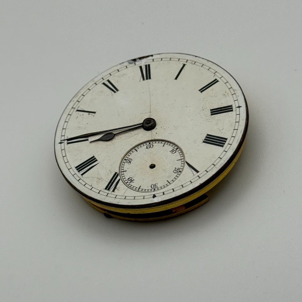 English Lever Pocket Watch Movement - Unidentified - Parts / Repair - 44.8mm