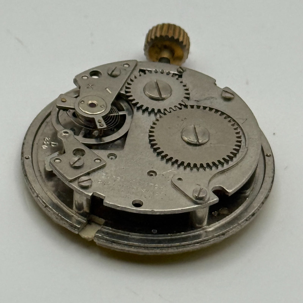Desa 320 Watch Movement Lucerne Black Yellow Dial Burgana Manual Parts 34.6mm