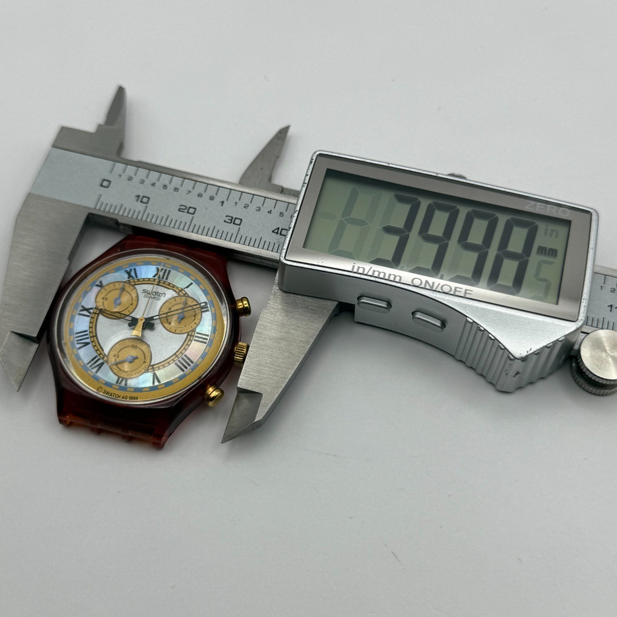 Vintage Swatch Chrono Watch SCF100 Romain 1994 ETA Quartz Swiss 40mm Parts 