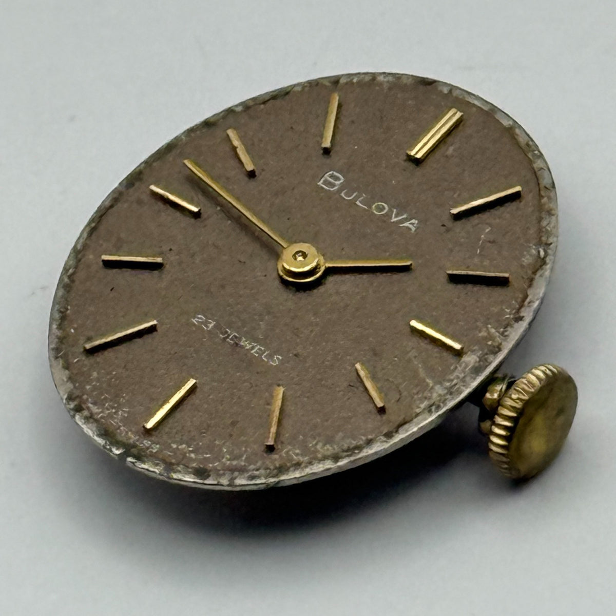 Bulova 5BD Watch Movement - Ladies 23 Jewels - For Parts / Repair - 12.8mm
