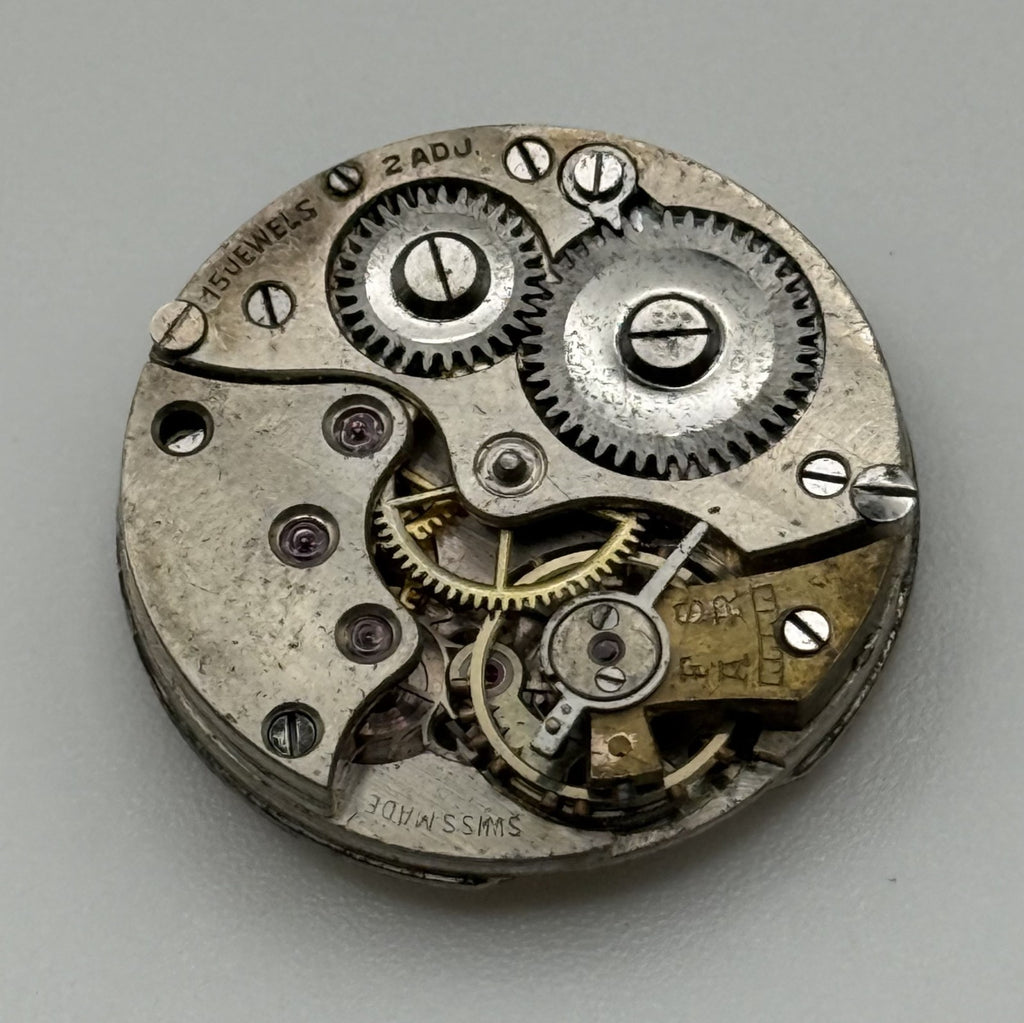 HB Watch Movement - Manual Wind - For Parts / Repair - 23.6mm