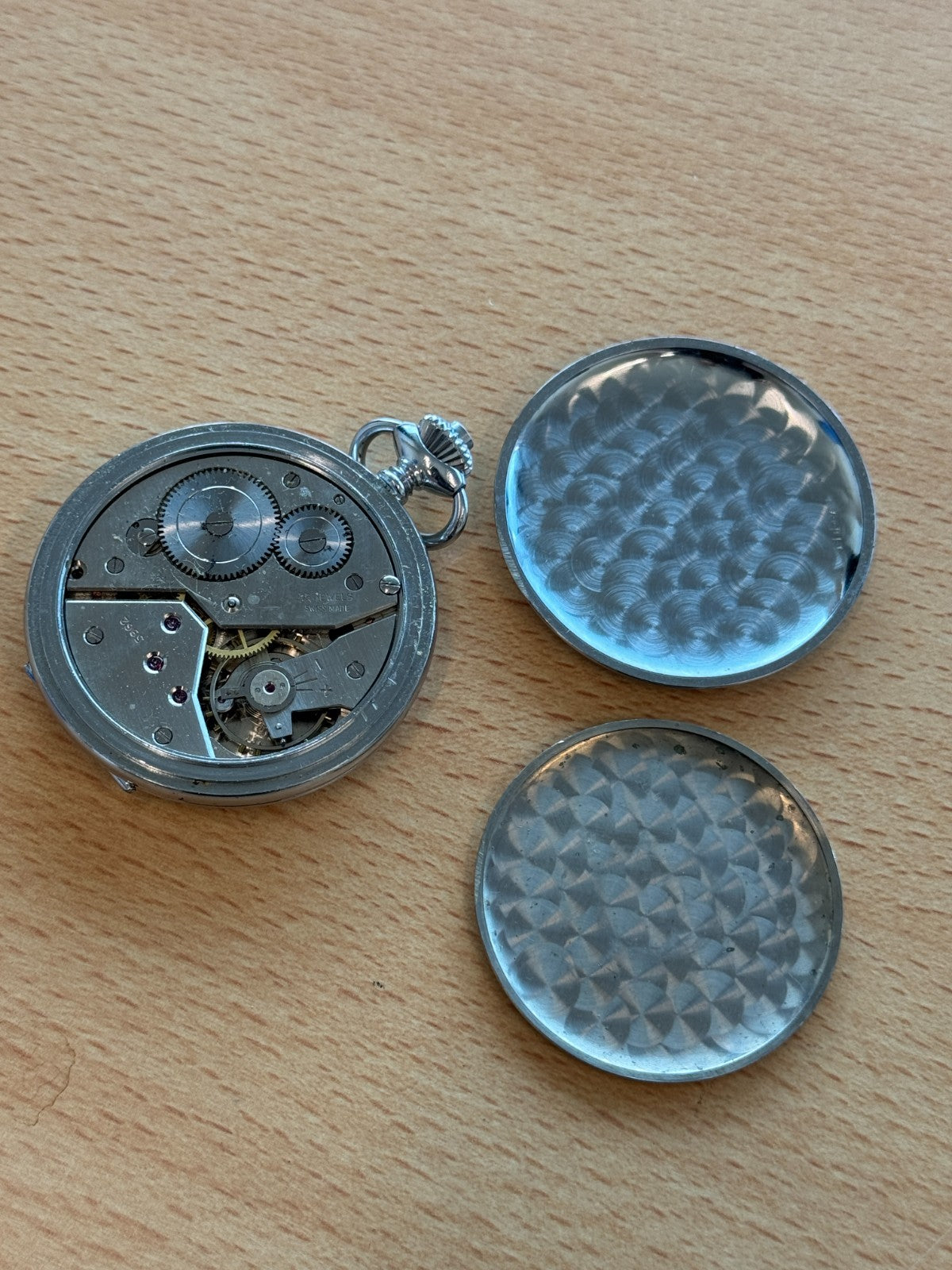 RNIB Braille Pocket Watch Unitas 431 445 Movement For Blind People Needs Repairs