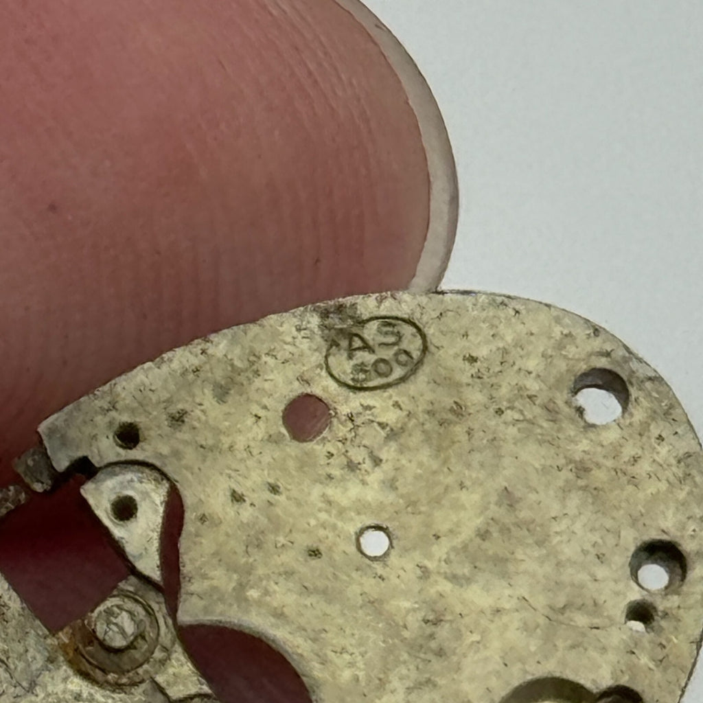 AS 500 Watch Movement A. Schild 500 Incomplete Swiss Parts Repair 15.1mm