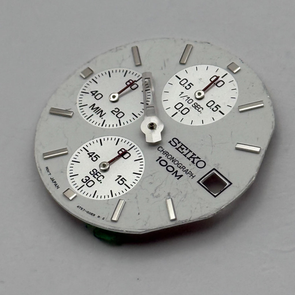 Seiko 4T57-0CE8 Watch Dial Chronograph 100M Japan Spare Parts Repair 29.4mm