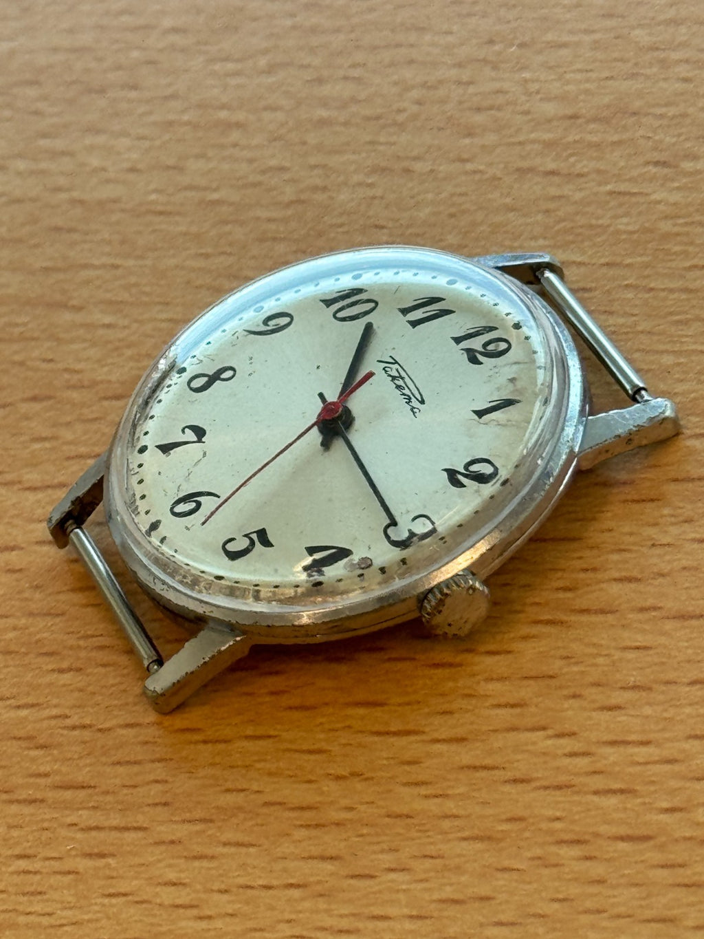 Vintage Soviet Russian Men's Watch - Raketa 2609.HA - Red Second Hand - Spares