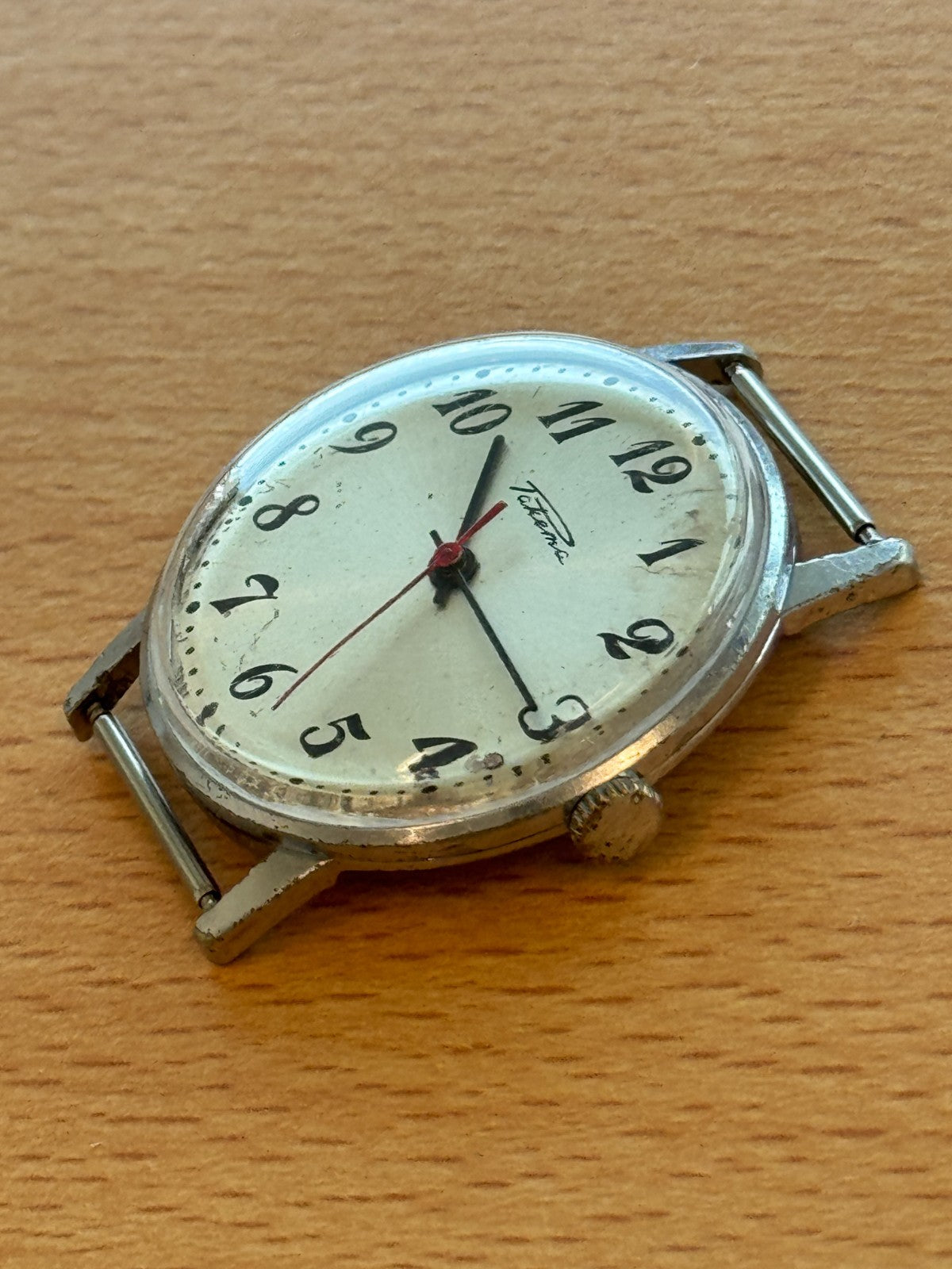 Vintage Soviet Russian Men's Watch - Raketa 2609.HA - Red Second Hand - Spares