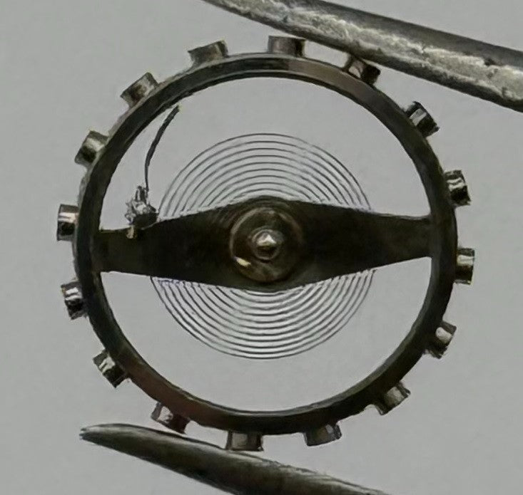EB 1450 Balance Wheel Complete And Spring 6x8’’ Watch Movement Parts Vintage NOS