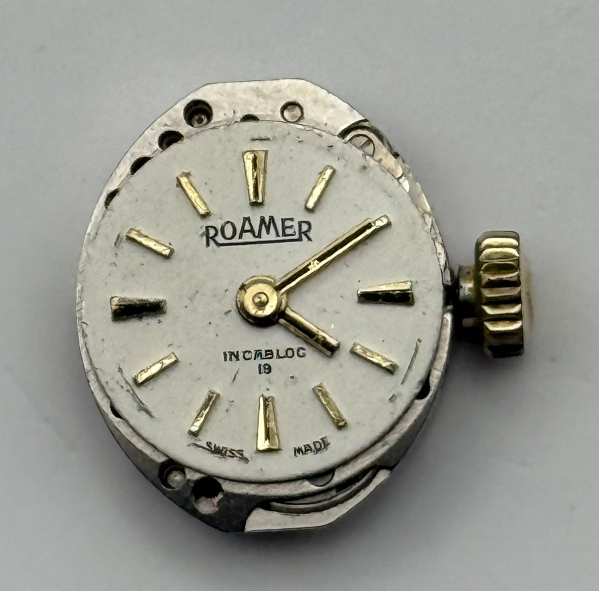 MST 466 Watch Movement Roamer 19 Jewels Swiss Manual Wind Parts Repair 13.1mm