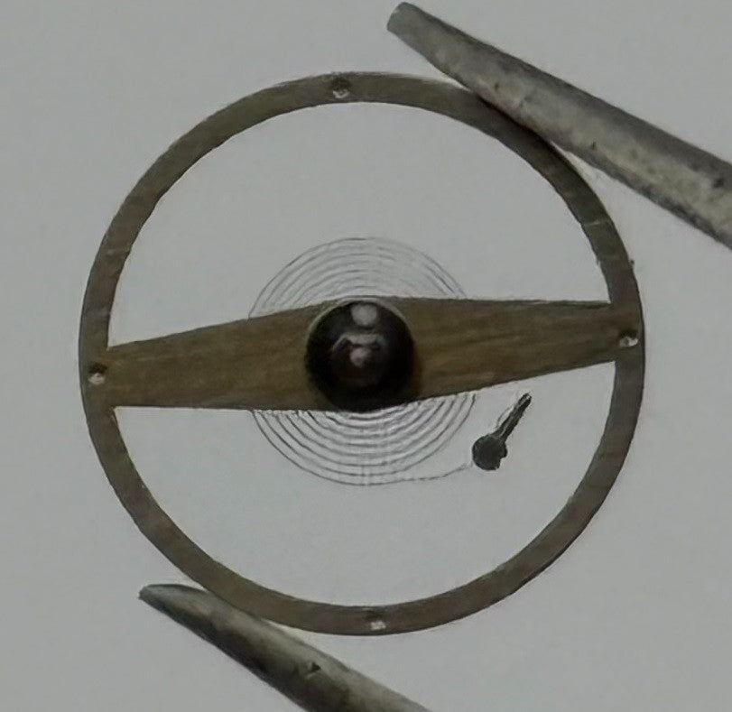 Amida 580 585 Balance Wheel Complete And Spring 1389 Watch Movement Parts NOS