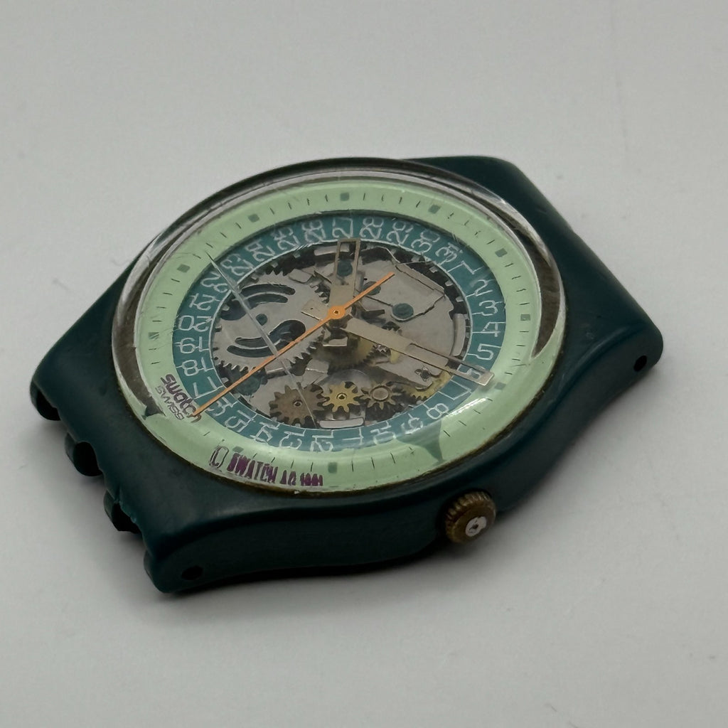 Vintage Swatch Gents Watch GG403 Steel Lite 1991 ETA Quartz Swiss 33mm Parts 