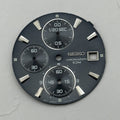 Seiko 7T92-0SG8 Watch Dial Chronograph 50M Black Japan Spare Parts Repair 27.9mm