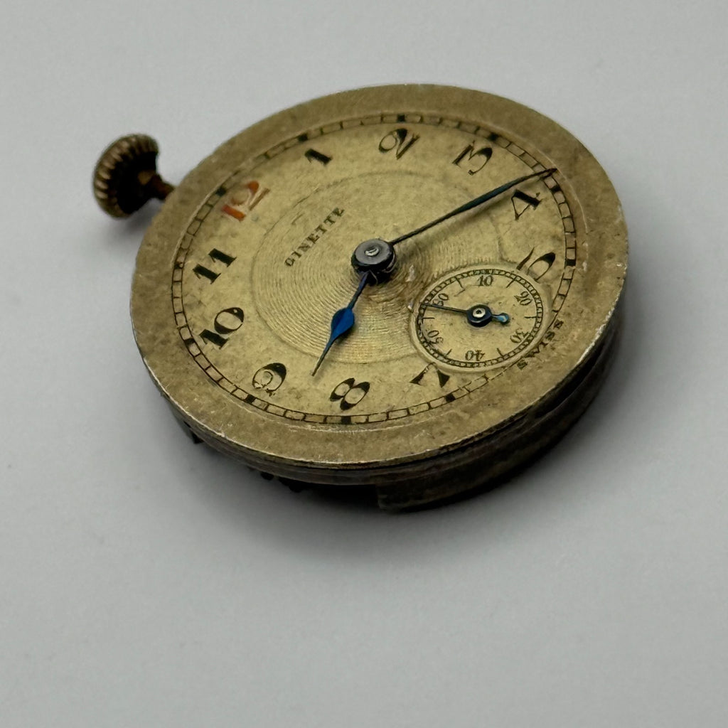 Cretets Watch Movement Ginette Swiss 16 Jewels Manual Wind Parts Repair 21.3mm