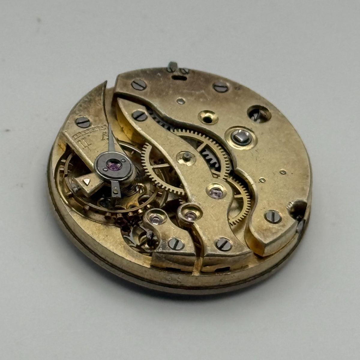 Habert Hype Pin Set Watch Movement Antique Red 12 Manual Wind Parts 25.1mm