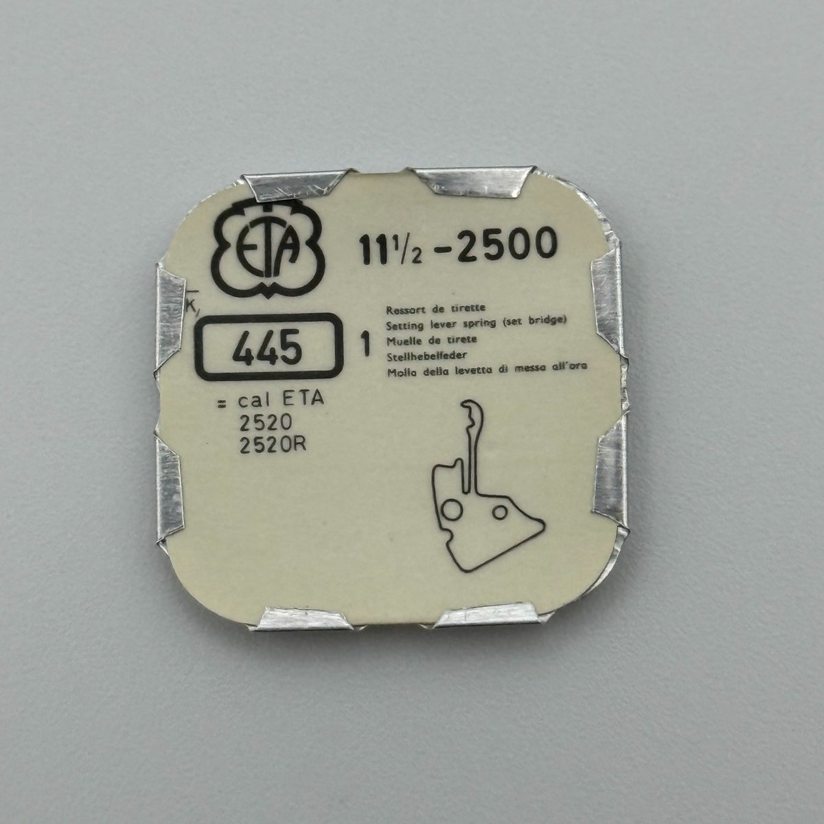 ETA 2500 Setting Lever Spring - 11 1/2 - 445 - New Old Stock - Watch Parts