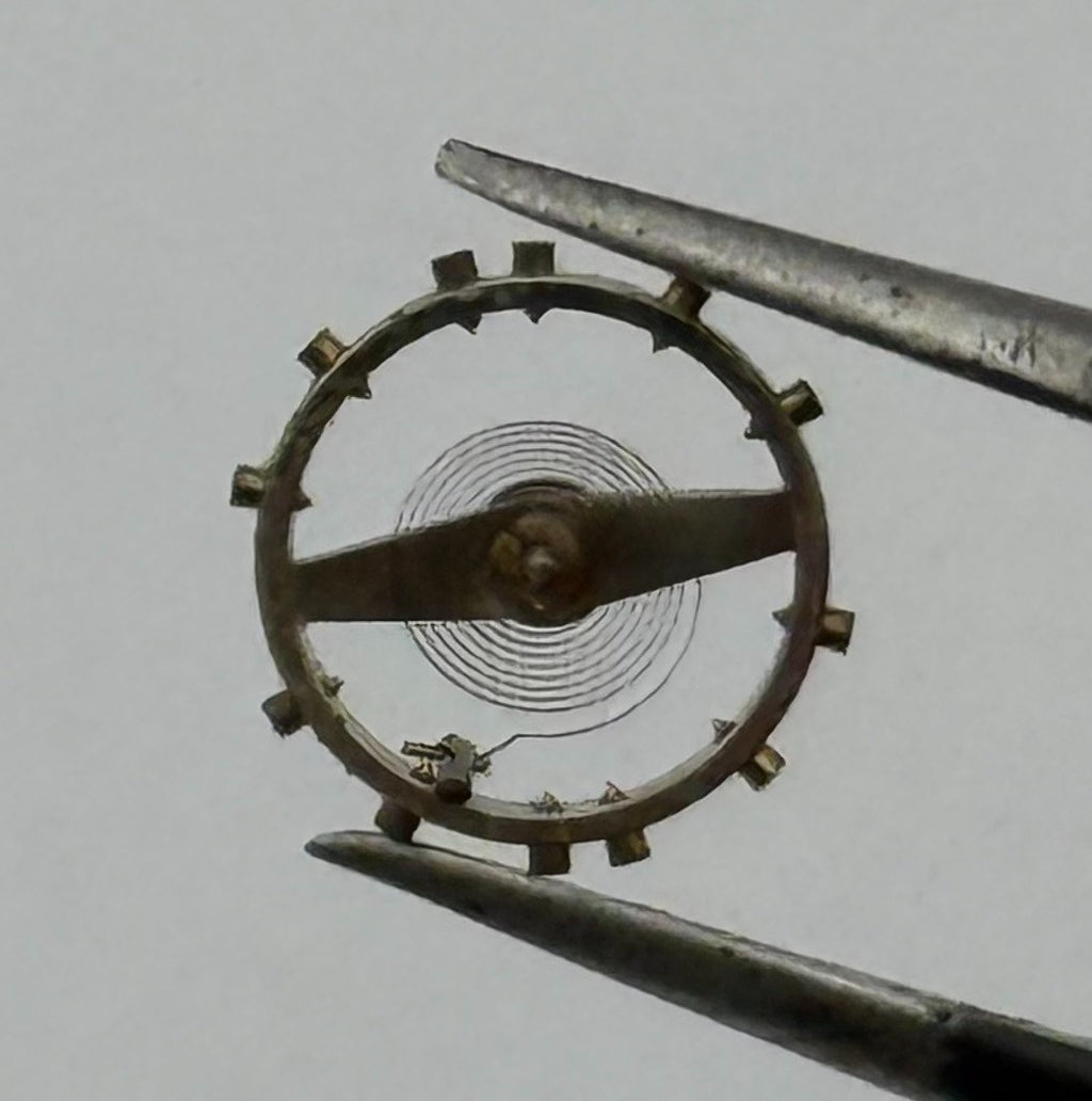 Helvetia 104N Balance Wheel Complete And Spring Ronda 1234 Watch Movement Parts