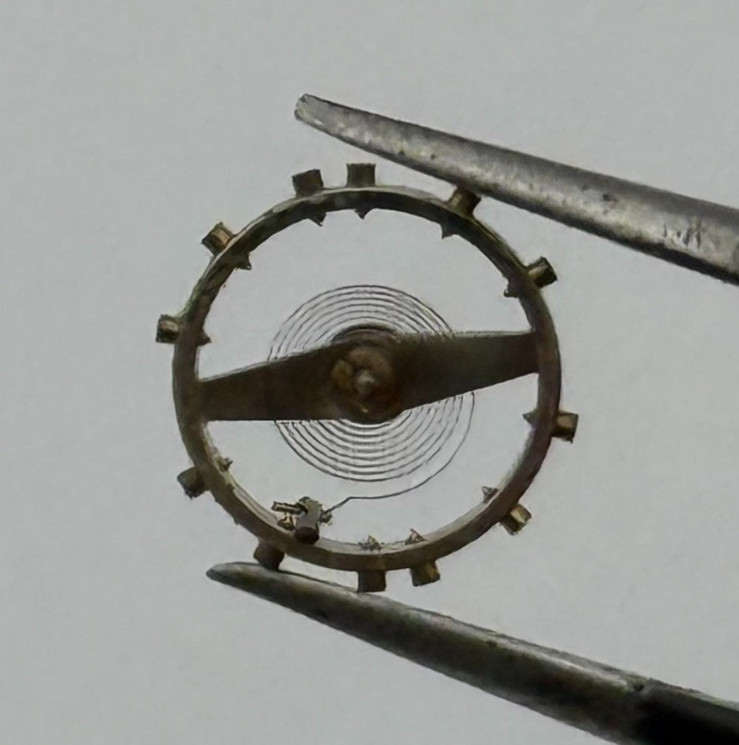 Helvetia 104N Balance Wheel Complete And Spring Ronda 1234 Watch Movement Parts
