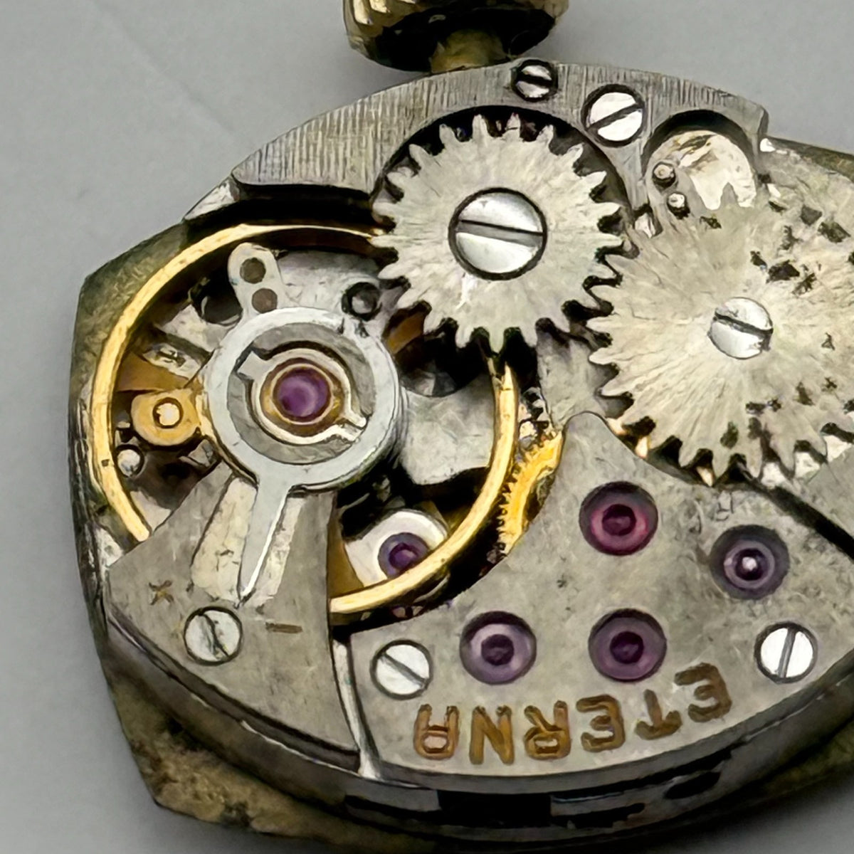 Eterna 1447K Watch Movement + Eterna Crown Ladies Swiss Parts Repair 13mm