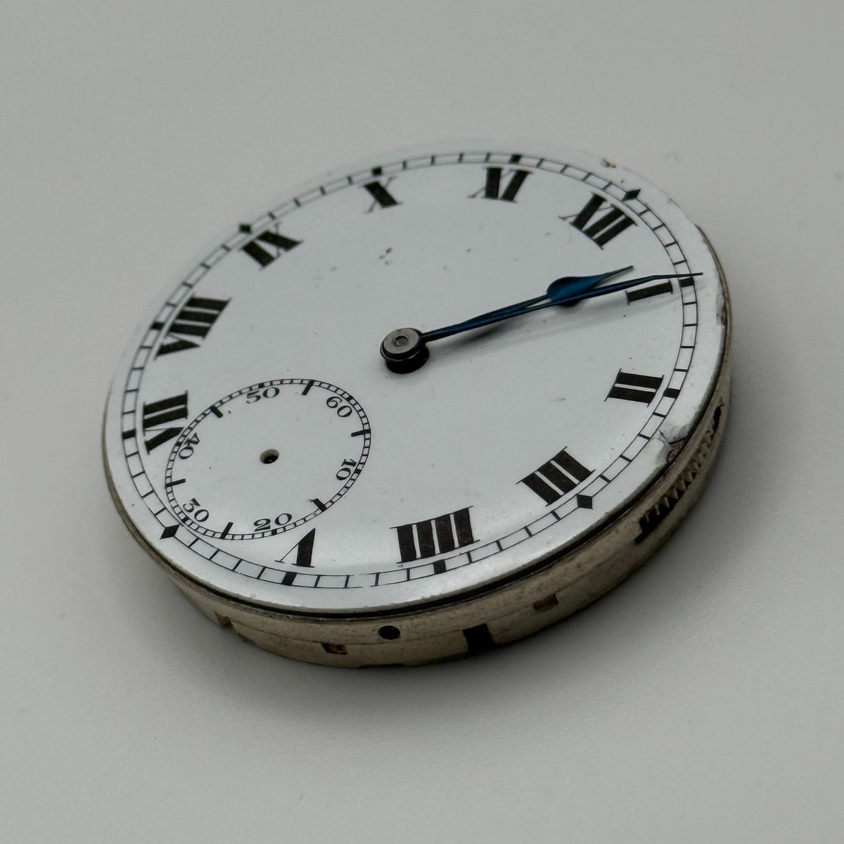 Record Trenton Dreadnought Pocket Watch Movement - Running - For Parts / Repair