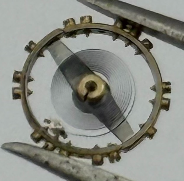 FHF 159 Balance Wheel Complete And Spring 3-10''' Watch 190 M Movement Parts NOS