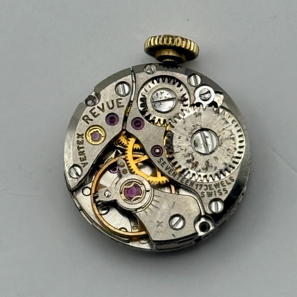 MSR D1 Watch Movement Vertex Revue 17 Jewels Swiss Manual Wind Parts 15.1mm
