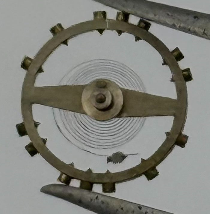 FEF 270 Balance Wheel Complete And Spring 5¼’’’ Pour Watch Movement Parts NOS