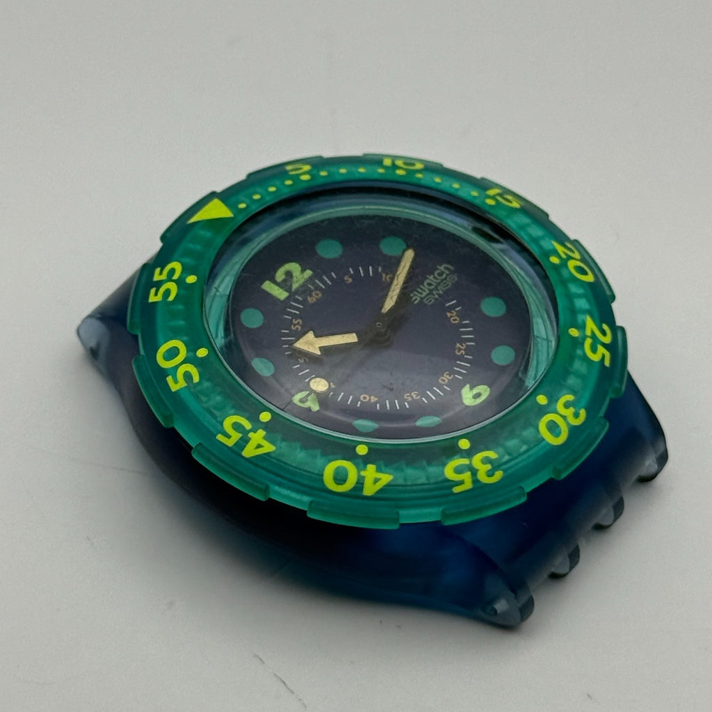 Vintage Swatch Scuba 200 Watch SDN100 Blue Moon 1990 ETA Quartz Swiss 40mm Parts