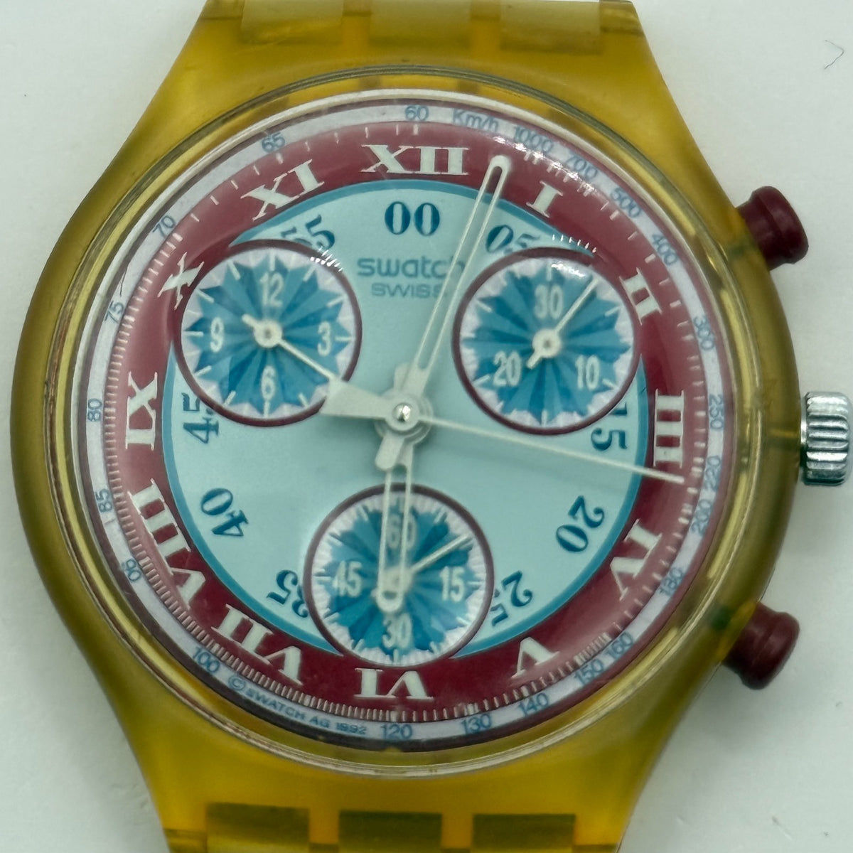 Vintage Swatch Chronograph Watch SCK103 Windmill 1992 Swiss 37mm Parts Repair