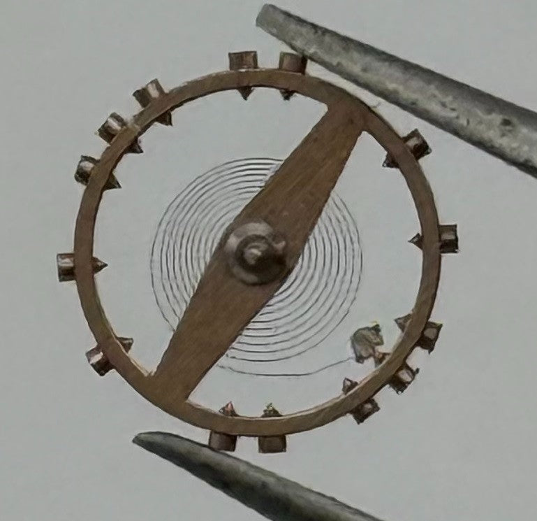 Foerster 611 Balance Wheel Complete And Spring 5¼’’ 583 Watch Movement Parts NOS