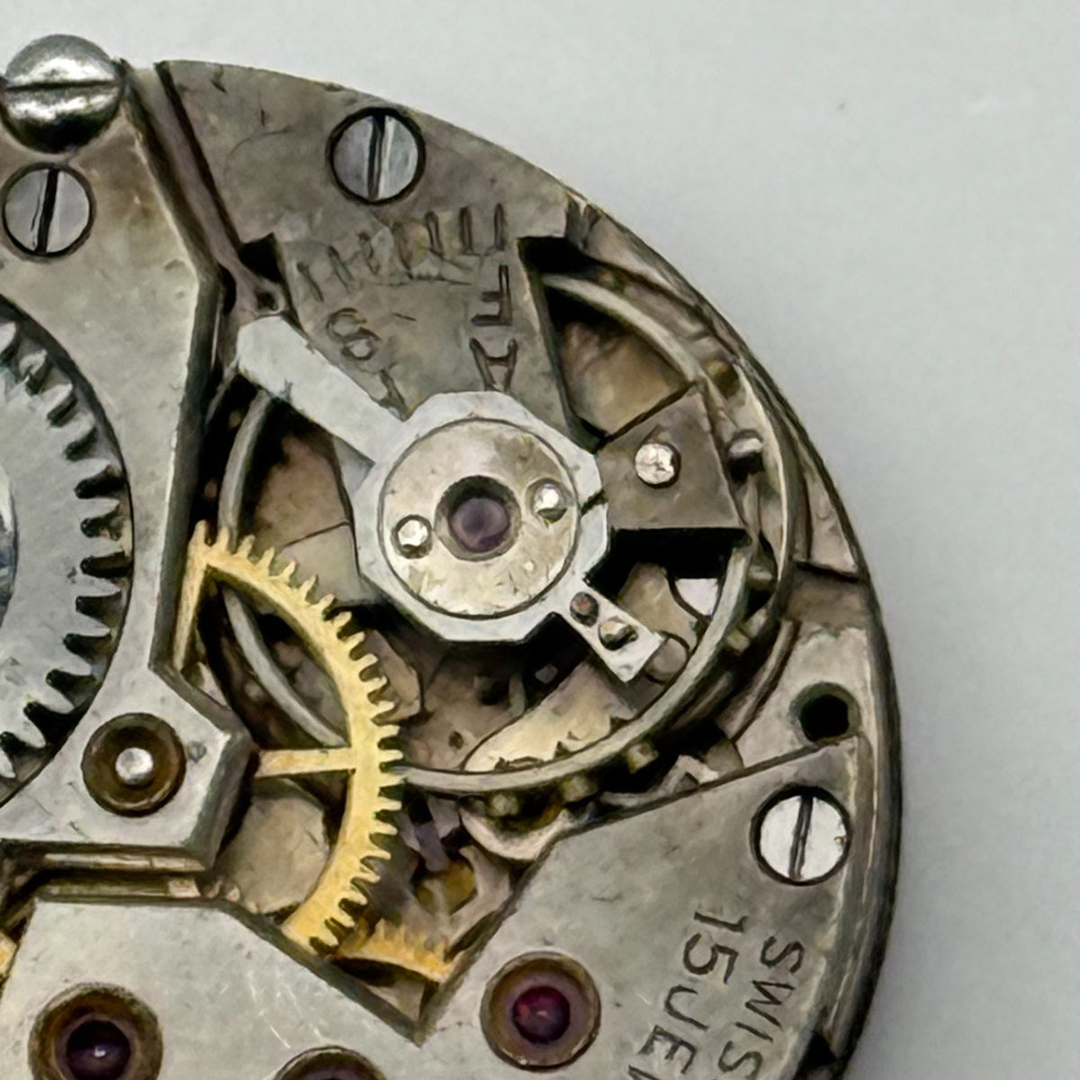 Record 103 Watch Movement 15 Jewels Swiss Manual Wind Parts Repair 19.6mm