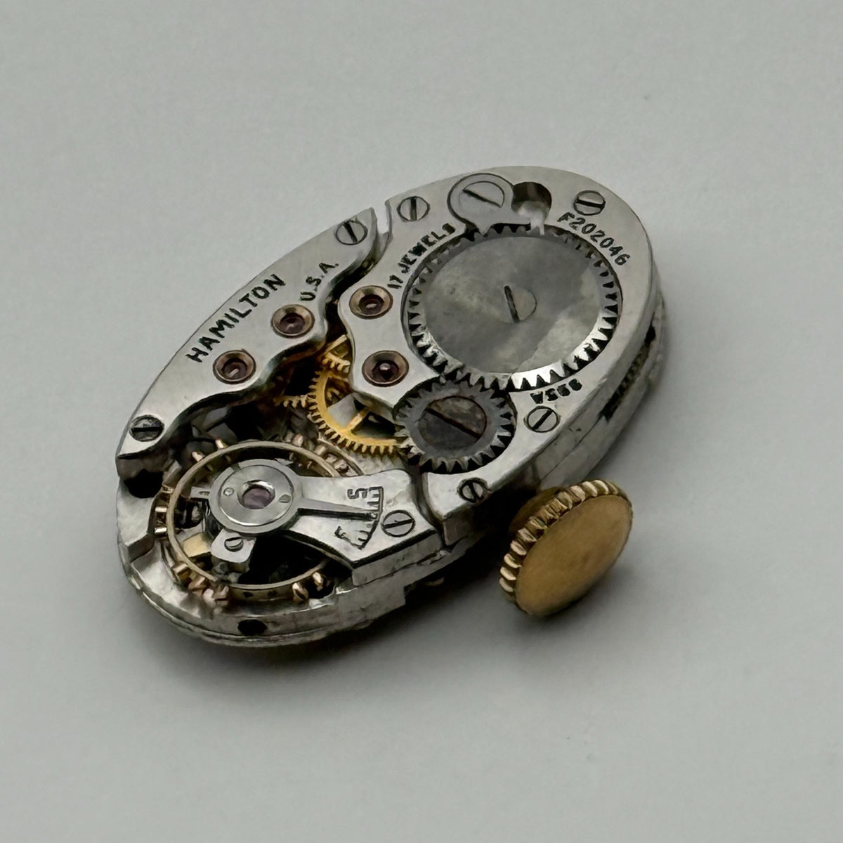 Hamilton 995A Watch Movement 17 Jewels USA Manual Wind Parts Repair 12.6mm
