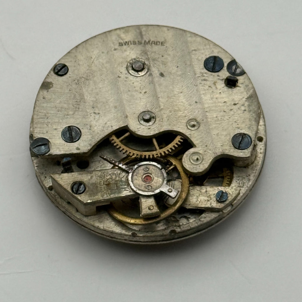 Unidentified Watch Movement Swiss Manual Wind Vintage Parts Repair 28.2mm