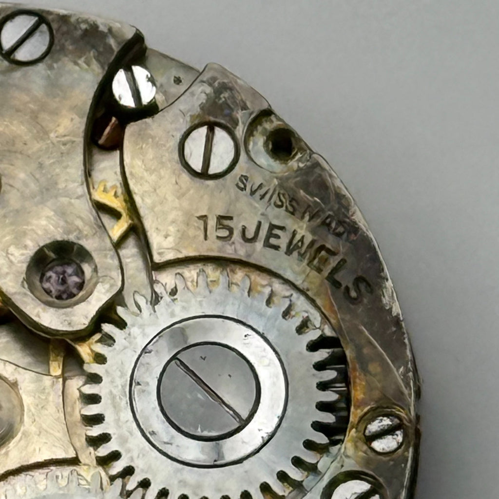Unidentified 508 Watch Movement 15 Jewels Swiss Manual Wind Parts Repair 23.2mm