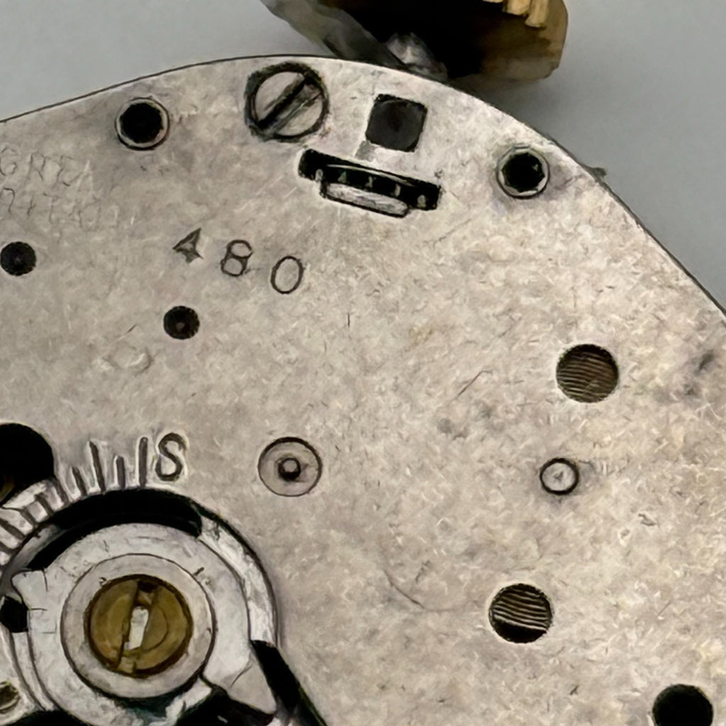 Timex 480 Watch Movement Great Britain Manual Wind Vintage Parts Repair 14mm