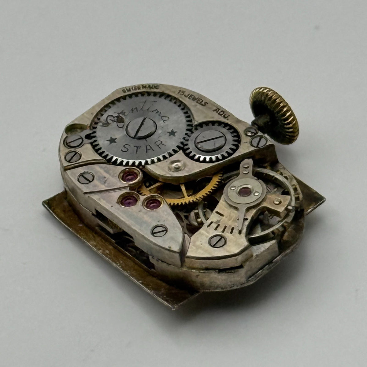 ETA Watch Movement Running Bentima 15 Jewels Swiss Manual Wind Parts 12.6mm