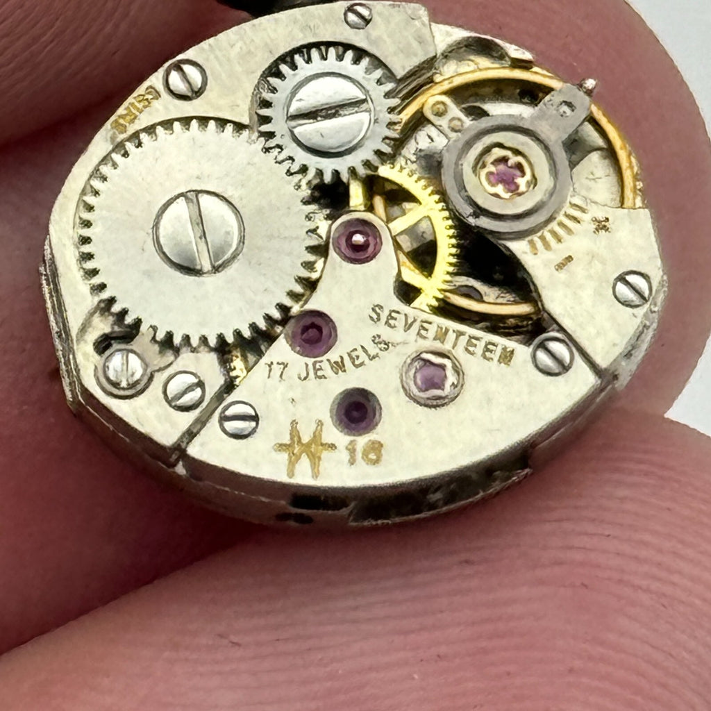 Hamilton 16 Watch Movement Ladies Manual Wind Vintage Swiss Parts 13mm