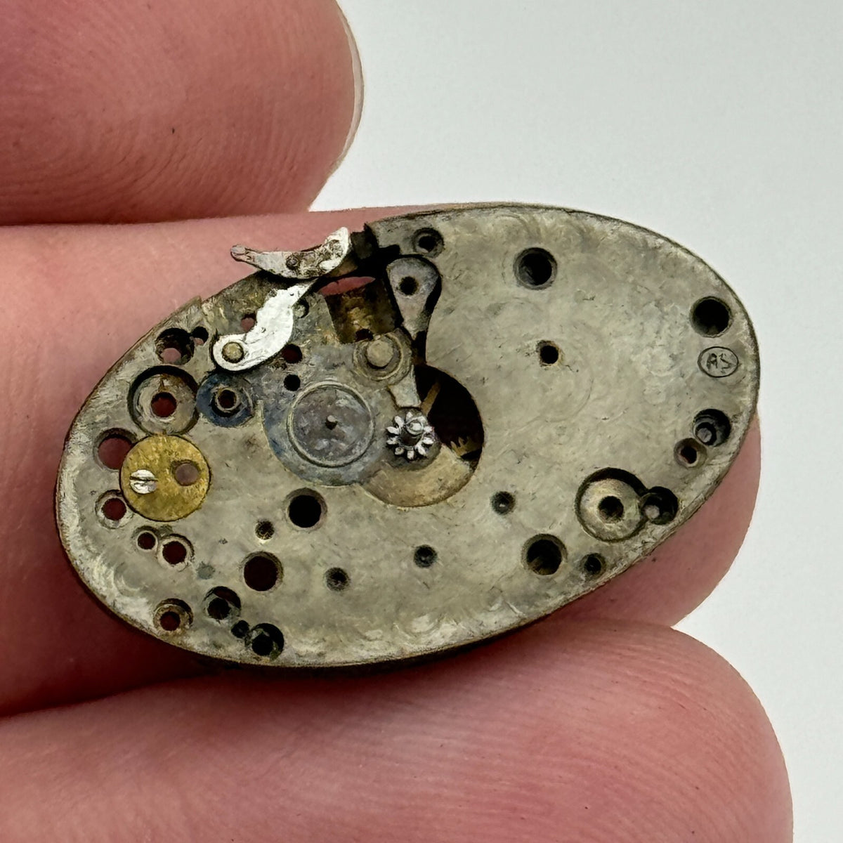 AS 24 Watch Movement A. Schild 24 Etna Incomplete Parts Repair 15.2mm 