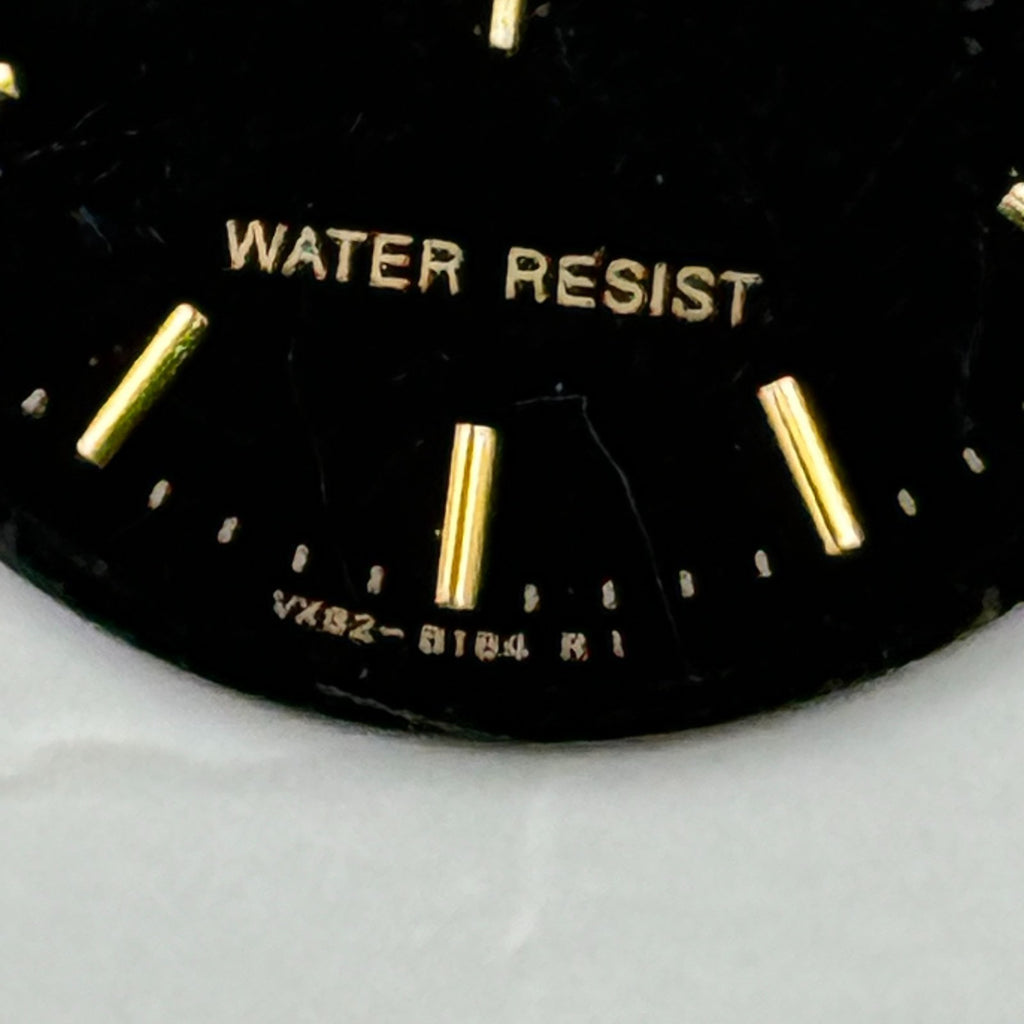 Lorus VX82-B184 Watch Dial Black Vintage Spare Parts Repair 19.9mm