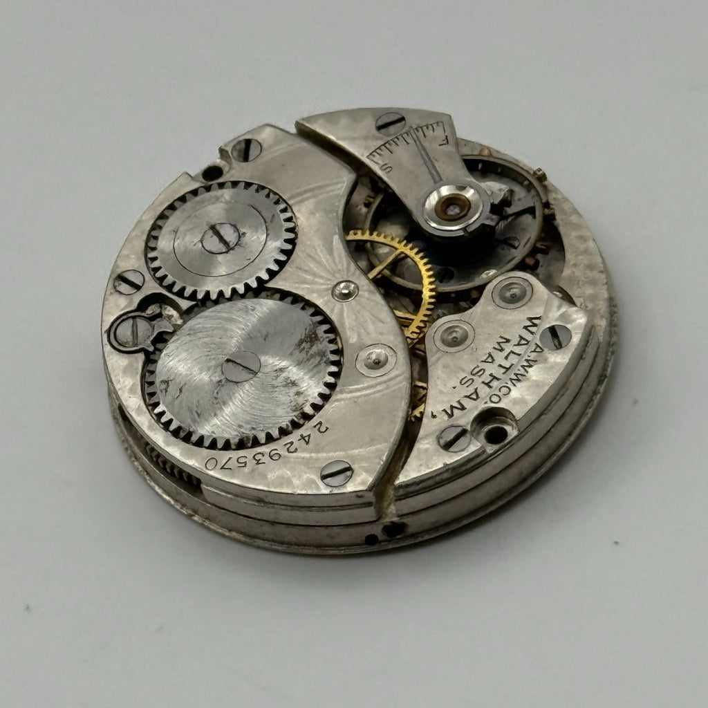 Waltham Grade 510 Watch Movement Model 1912 American Antique 6/0s Parts Repair