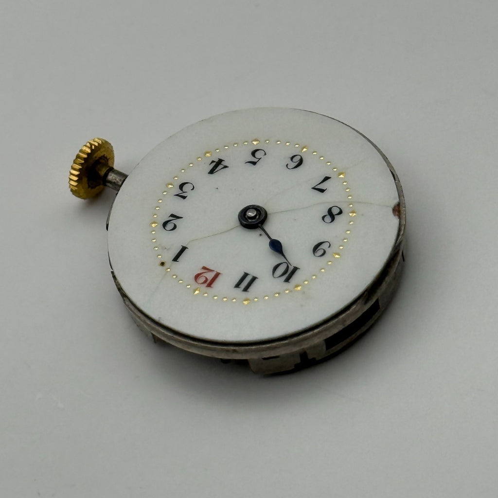 Unidentified Watch Movement Swiss Made Manual Wind Vintage Parts Repair 22.4mm