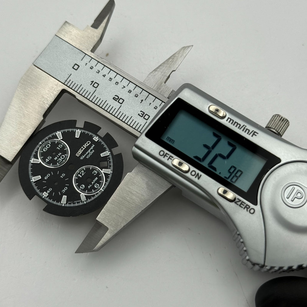 Seiko 7T62-0LF8 Watch Dial Chronograph Alarm 100M Spare Parts Repair 32.9mm