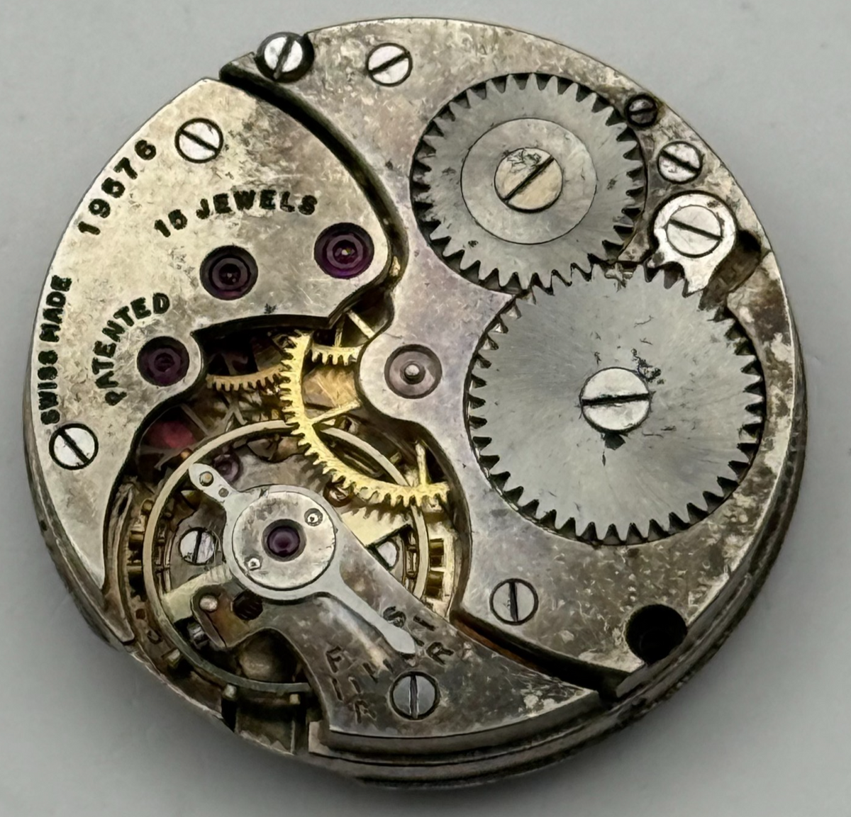 Cyma Ref 374 Watch Movement - J W Benson London - For Parts / Repair - 23.4mm