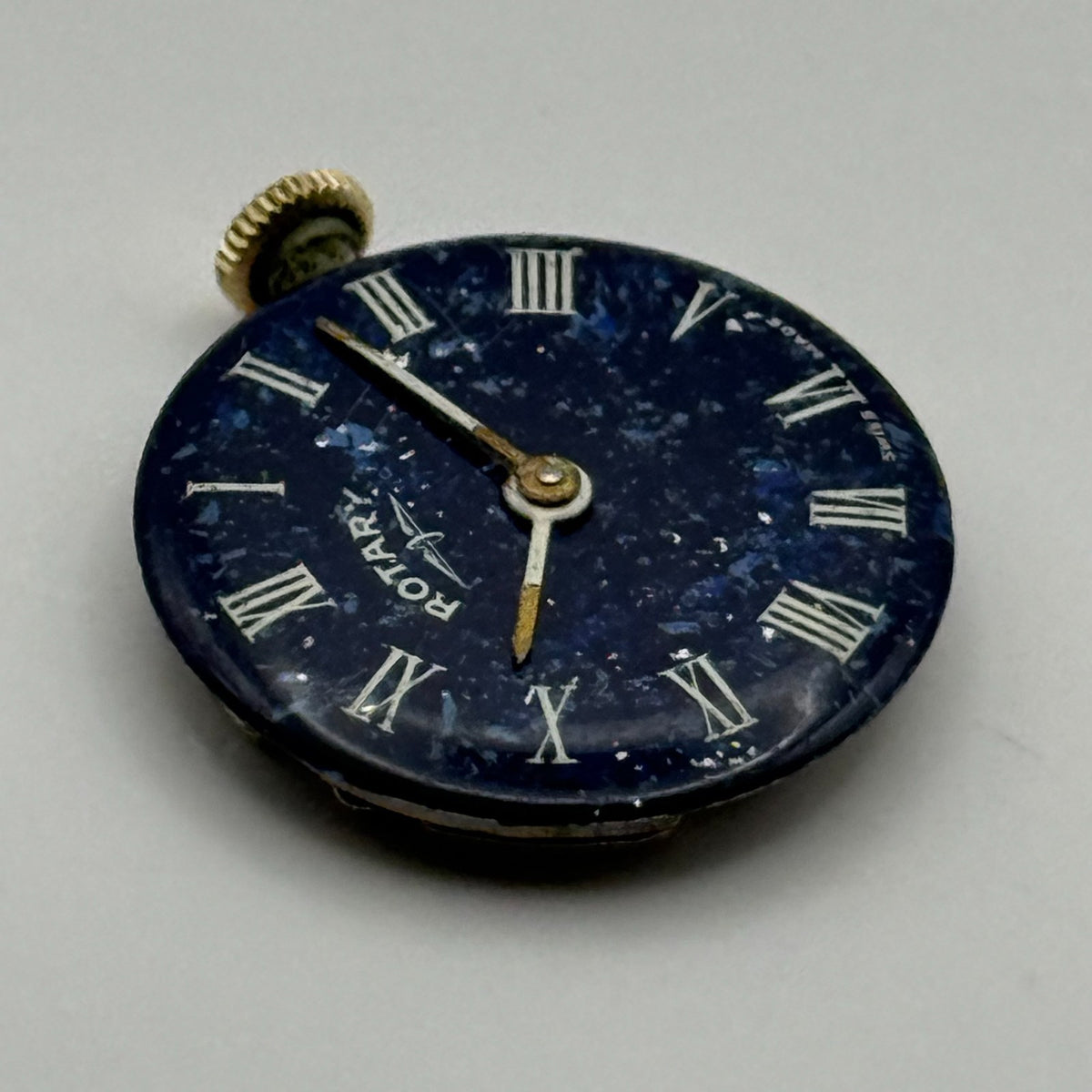 FHF 34-21 Watch Movement - Rotary Blue Dial Ladies 17.2m - For Parts / Repair