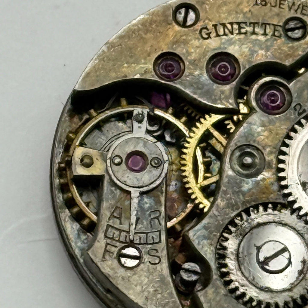 Cretets Watch Movement Ginette Swiss 16 Jewels Manual Wind Parts Repair 21.3mm