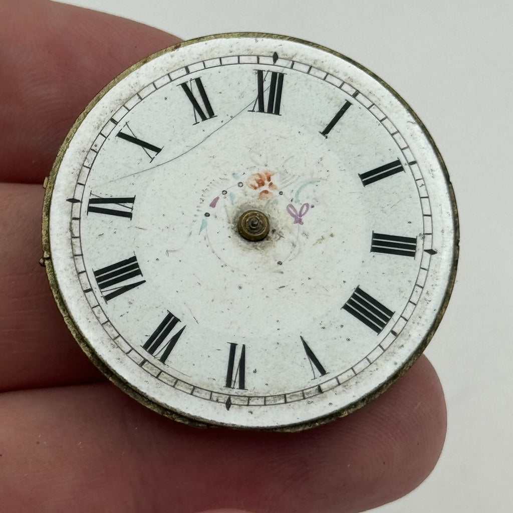 Antique Pocket Watch Movement Key Wound Unidentified Parts Repair Spares 36.2mm