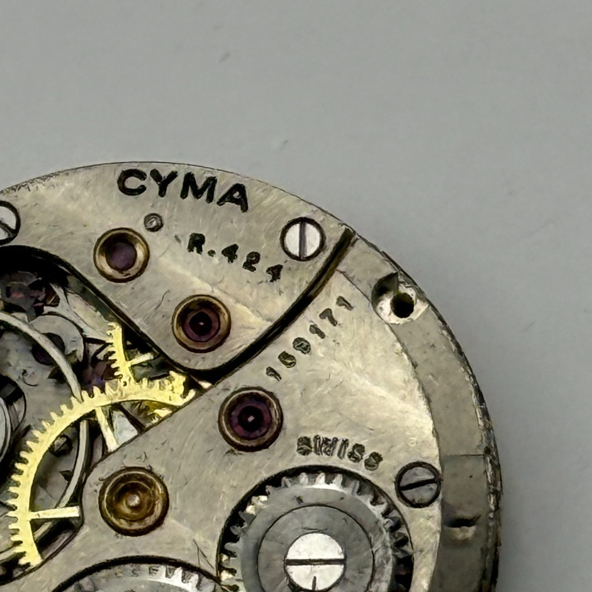 Cyma R.424 Watch Movement 17 Jewels Swiss Manual Wind Parts Repair 19.7mm