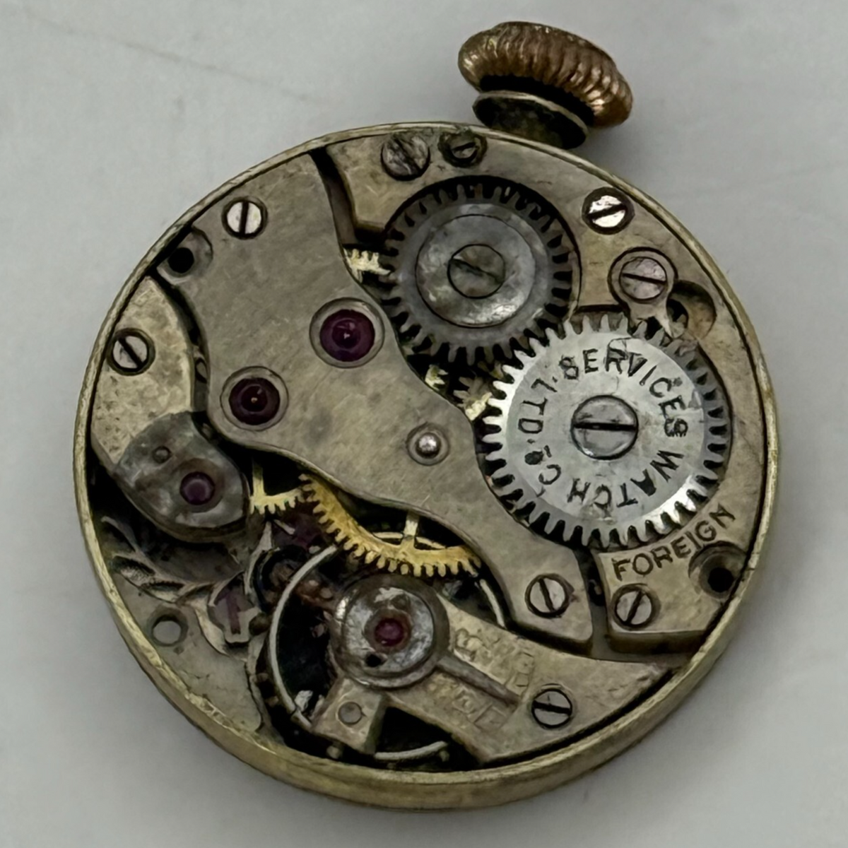 Services Watch Co LTD Cal 235.10 Manual Wind Watch Movement Vintage PARTS 17.8mm