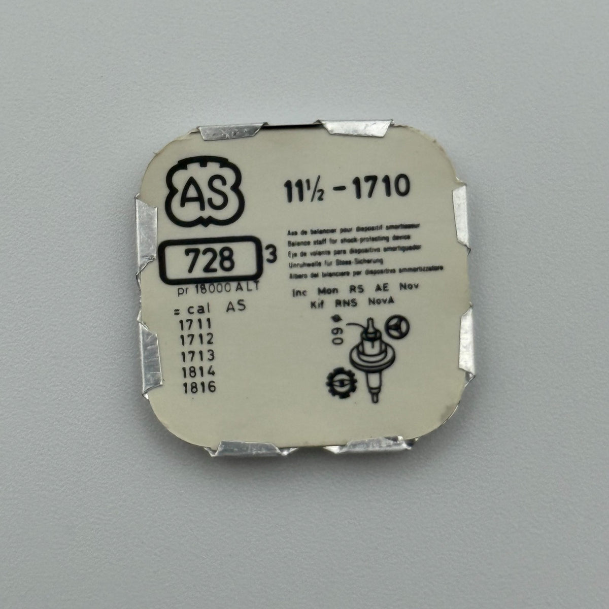 AS 1710 Balance Staff Pack Of 3 - 11 1/2 - 728 - New Old Stock - Watch Parts