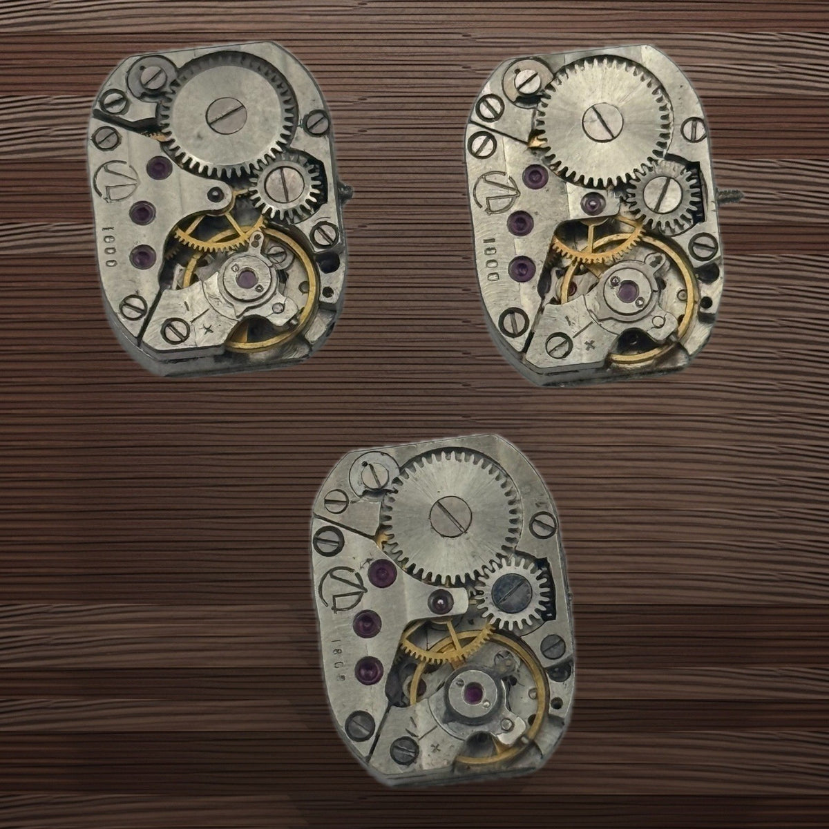 Zaria Luch 1800 Watch Movement Soviet USSR Ladies x 3 Pieces Parts Repair 15.5mm